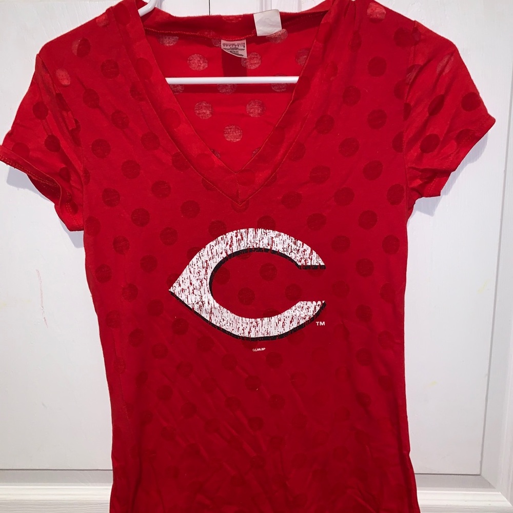 Cincinnati Reds Polka Dot Short Sleeve Shirt